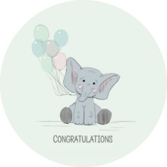Congratulations Elephant Sticker