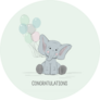 Congratulations Elephant Sticker