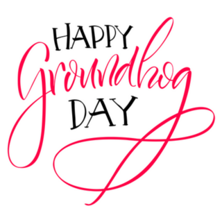 Congratulations On Groundhog Day Lettering Sticker