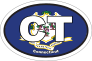 Connecticut Ct State Flag Oval Sticker