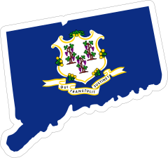 Connecticut Flag State Sticker