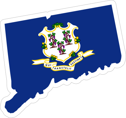 Connecticut Flag State Sticker