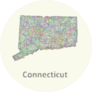 Connecticut Line Art Map Sticker