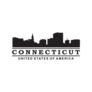 Connecticut Skyline USA Sticker