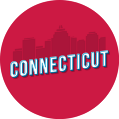 Connecticut Vintage Lettering Sticker