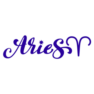 Constellation Aries Zodiac Lettering Sticker
