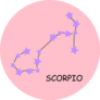 Constellation Of The Zodiac Sign Scorpio Purple Sticker