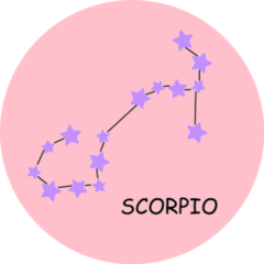 Constellation Of The Zodiac Sign Scorpio Purple Sticker