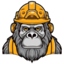 Construction Gorilla Sticker