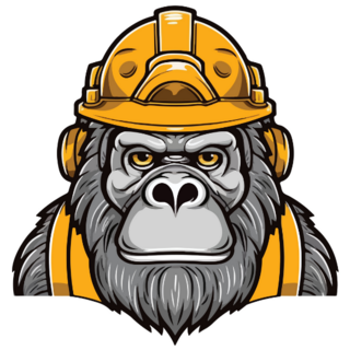 Construction Gorilla Sticker