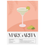 Contemporary Poster Of Margarita Cocktail With Lime Sticker