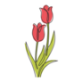 Continuous Fresh Tulip Netherlands Sticker