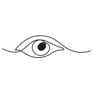 Continuous Line Art Female Watch Eye Sticker