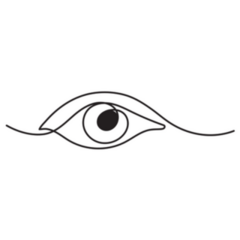 Continuous Line Art Female Watch Eye Sticker