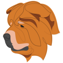 Continuous Line Chow Sticker