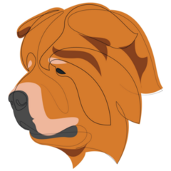 Continuous Line Chow Sticker