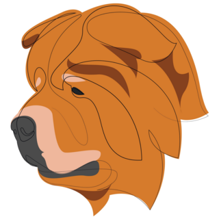 Continuous Line Chow Sticker