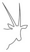 Continuous Line Drawing Antelope Symbol Sticker