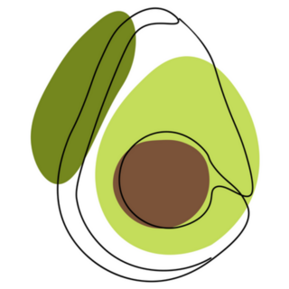 Continuous Line Drawing Avocado Sticker