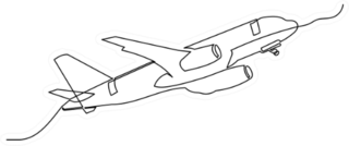 Continuous Line Drawing Two Boys Play With Plane Sticker