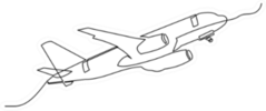 Continuous Line Drawing Two Boys Play With Plane Sticker