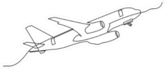 Continuous Line Drawing Two Boys Play With Plane Sticker