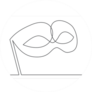 Continuous Line Of Carnival Mask Theatre Sticker