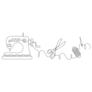 Continuous Line Sew Sticker