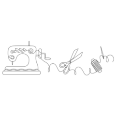 Continuous Line Sew Sticker