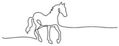 Continuous One Line Drawing Horse Sticker