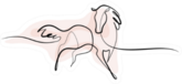Continuous One Line Drawing Horse With Pink Sticker