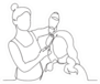 Continuous One Line Hairdresser Silhouette Sticker