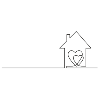 Continuous One Line Real Estate Sticker