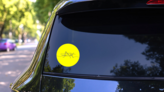 Continuous One Single Line Drawing Icon Of Grasshopper Sticker on a Rear Car Window (New) example
