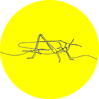 Continuous One Single Line Drawing Icon Of Grasshopper Sticker 