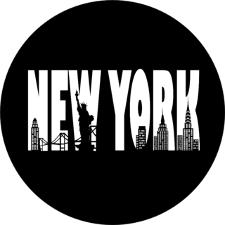 Contour Of The City Of New York Lettering Sticker