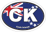 Cook Islands CK Flag Oval Sticker