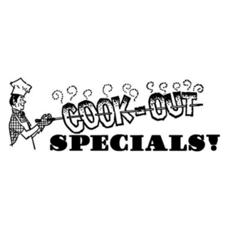 Cook-Out Specials - Retro BBQ Illustration Sticker
