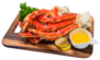 Cooked Organic Alaskan King Crab Legs On Wooden plate Sticker