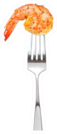 Cooked Shrimp On Fork Sticker