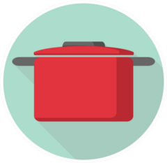 Cooking Pot Icon Sticker
