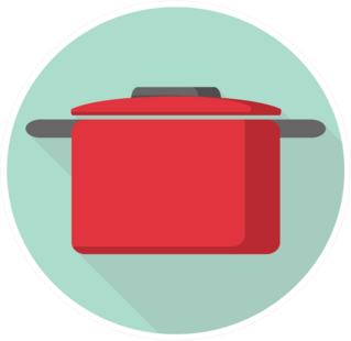 Cooking Pot Icon Sticker