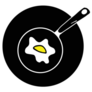 Cooking Sunny Side Egg Pan Illustration Sticker
