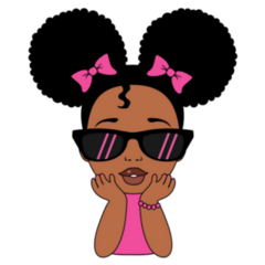 Cool African American Baby Girl Kenya Sticker