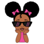 Cool African American Baby Girl Kenya Sticker