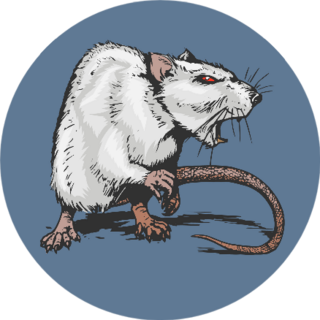 Cool Aggressive Angry Rat Comic Style Illustration Sticker