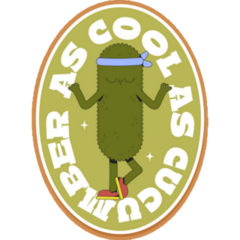 Cool As A Cucumber Pickle Sticker