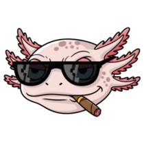 Cool Axolotl Sticker
