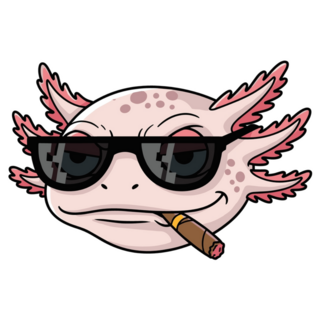 Cool Axolotl Sticker