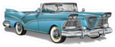 Cool Blue Retro Car Sticker